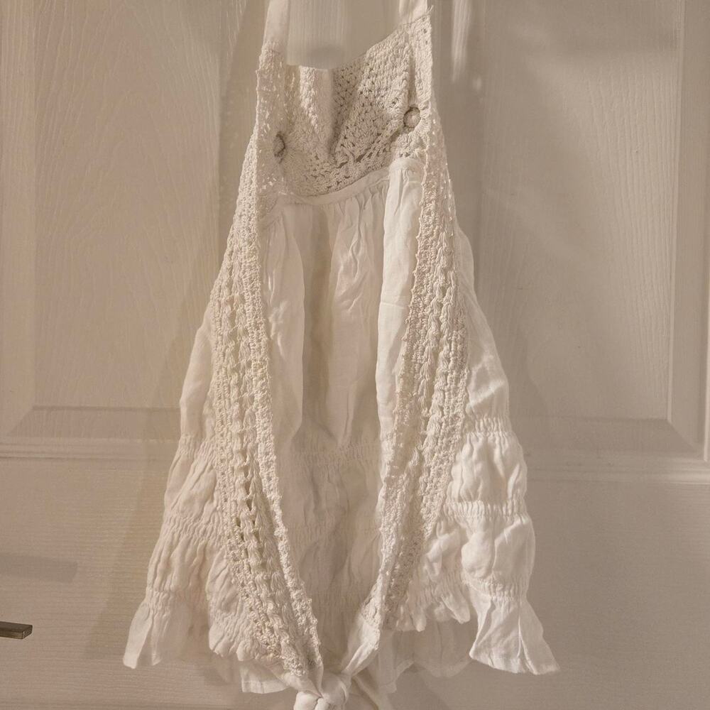 Free People White Halter Crop Top - Picture 3 of 4